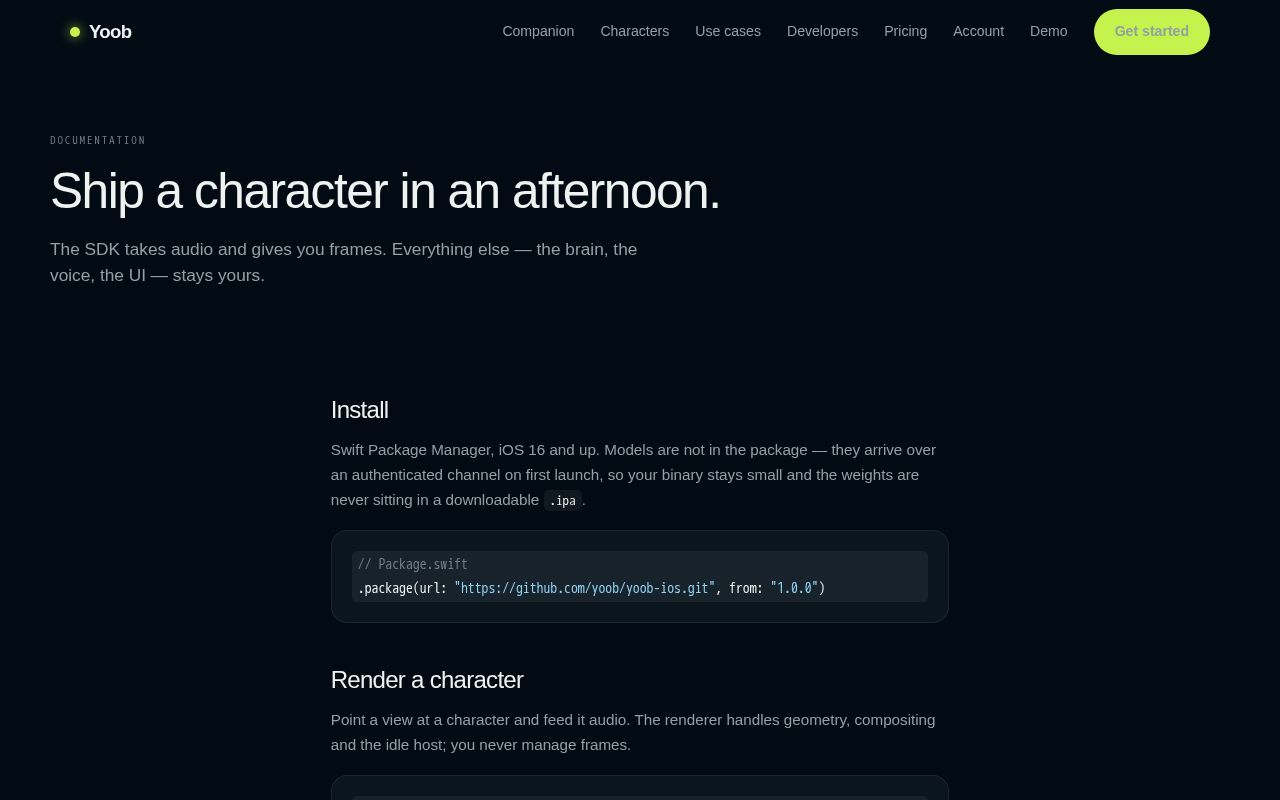 Preview of Yoob Web Sdk