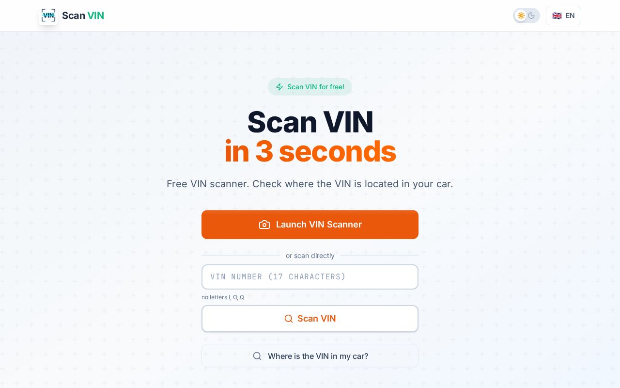 Preview of Vin Scanner