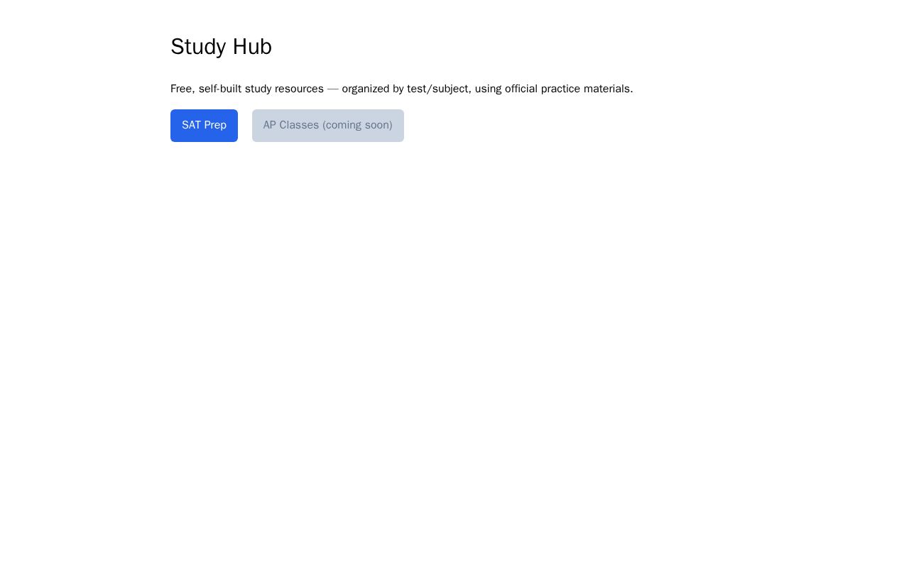Preview of Study Hub