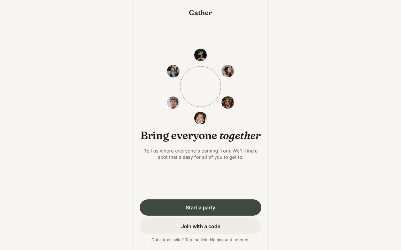 Preview of Gather Prototype