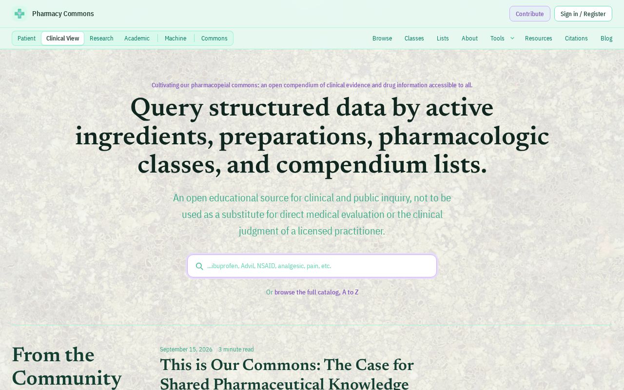 Preview of Pharmacycommons Org