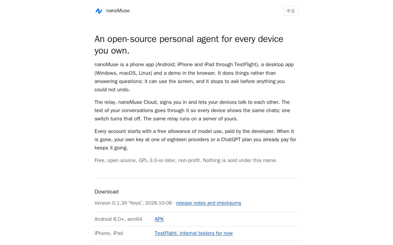 Preview of NanoMuse