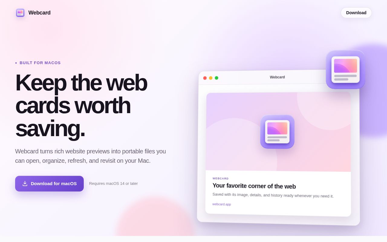 Preview of Webcard