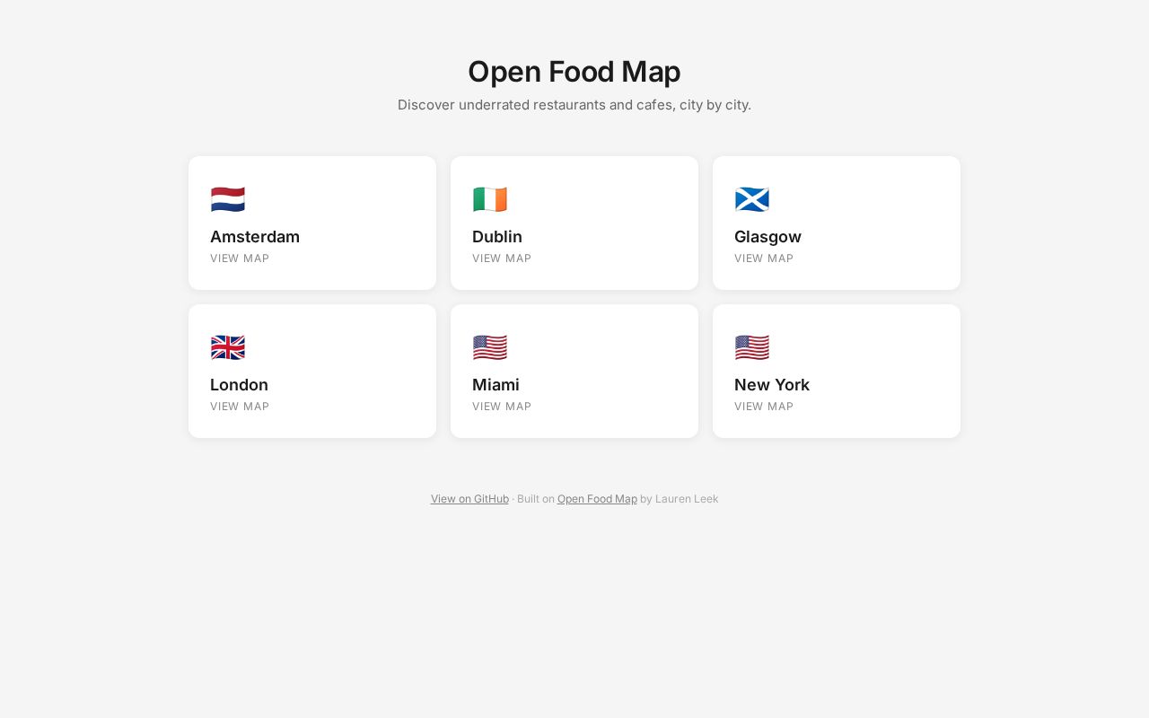 Preview of Glasgow Food Map