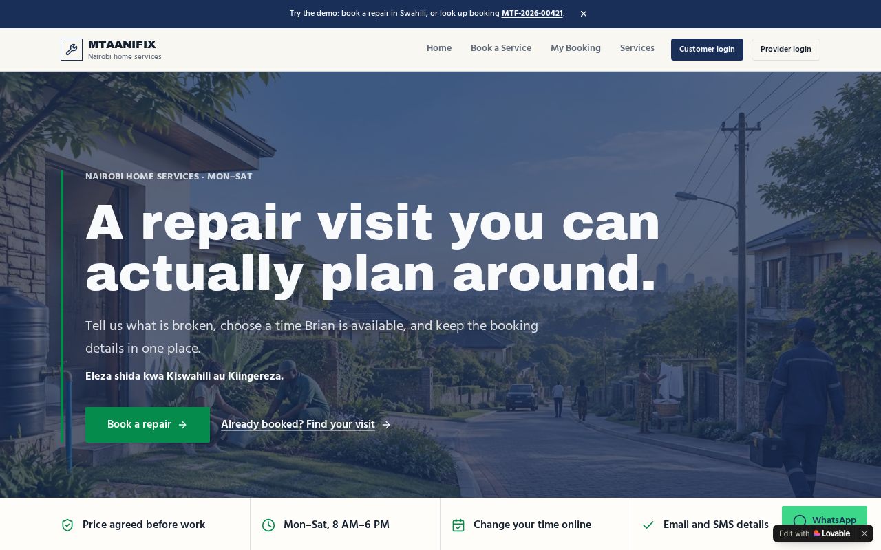 Preview of MtaaniFix Home Services