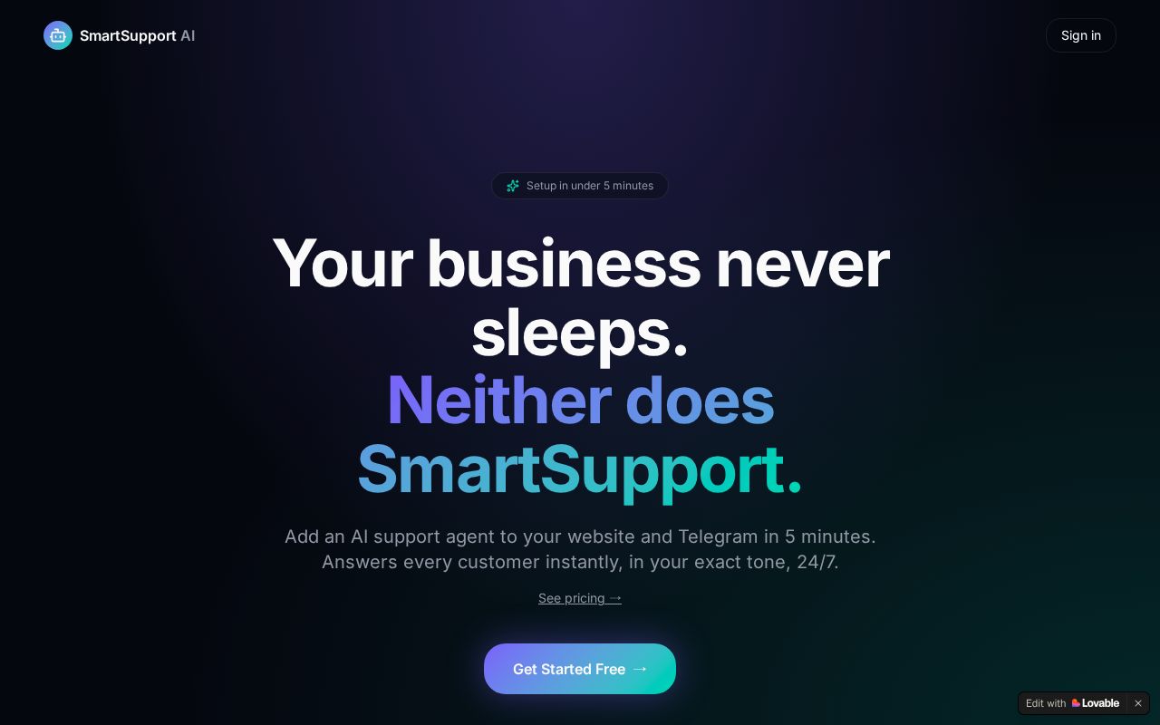 Preview of SmartSupport AI