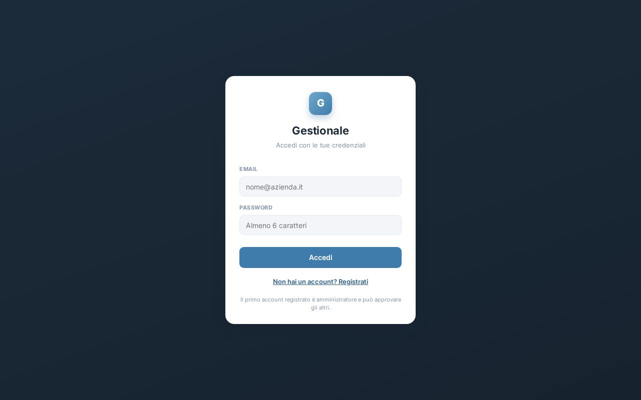 Preview of Gestionale