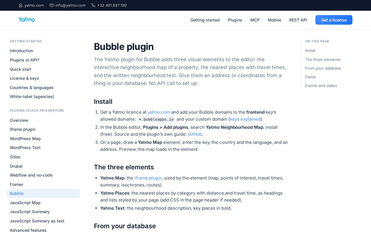 Preview of Yatmo Plugin Bubble