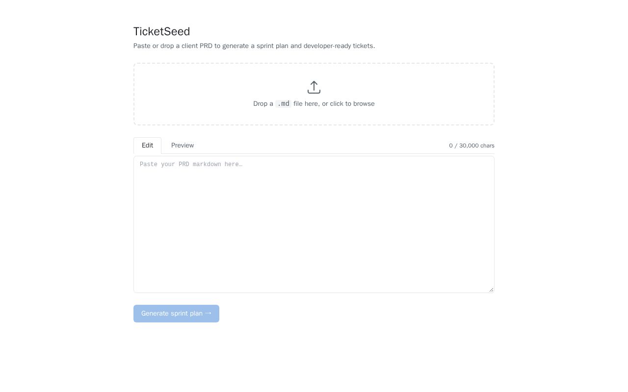 Preview of TicketSeed