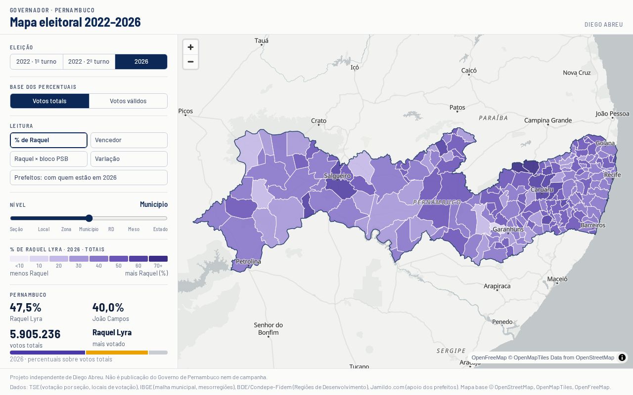 Preview of Mapa Eleitoral Pe
