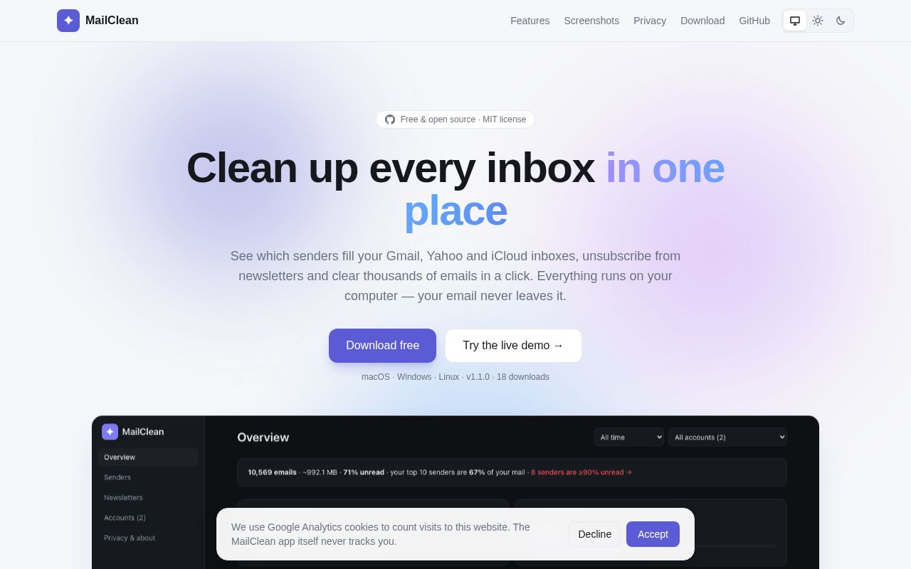 Preview of Mailclean
