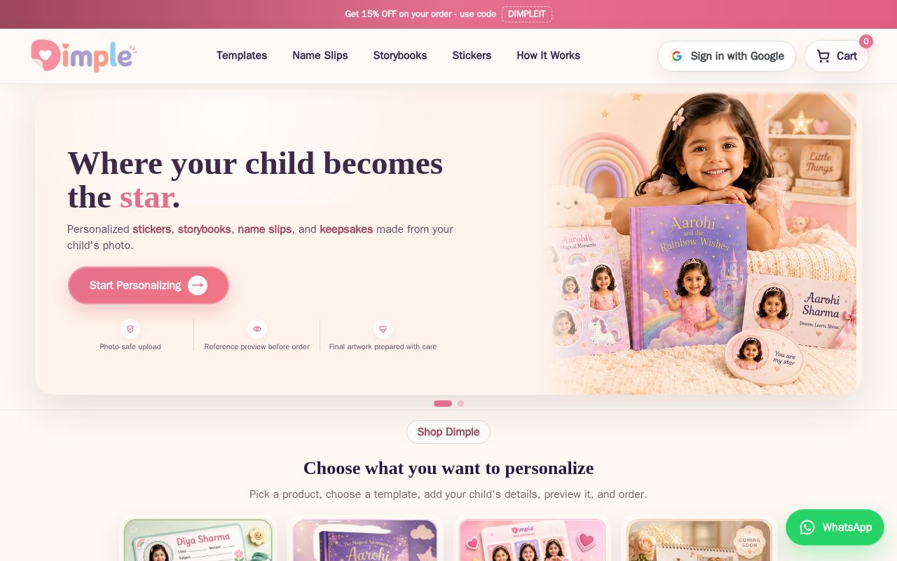 Preview of Personalized Baby Stickers, Storybooks & Name Slips