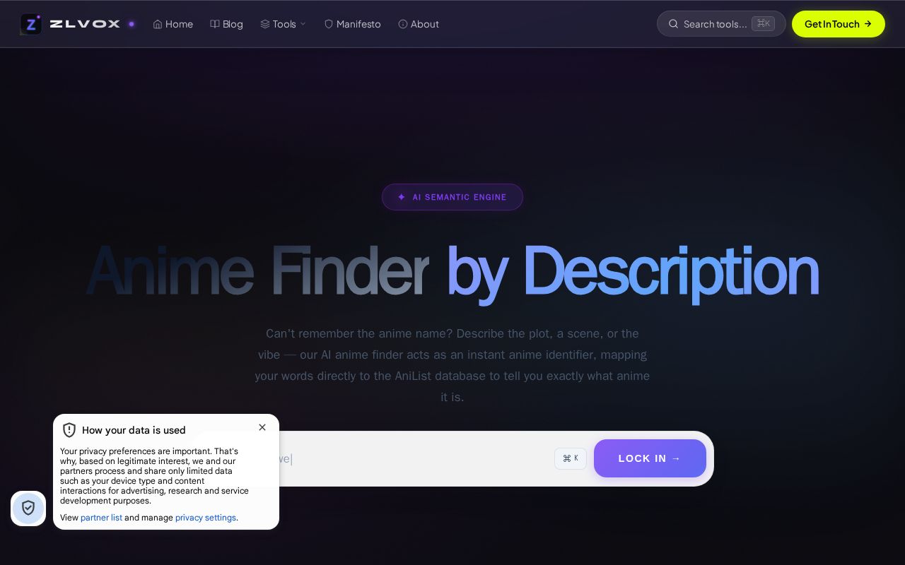 Preview of AI Anime Finder