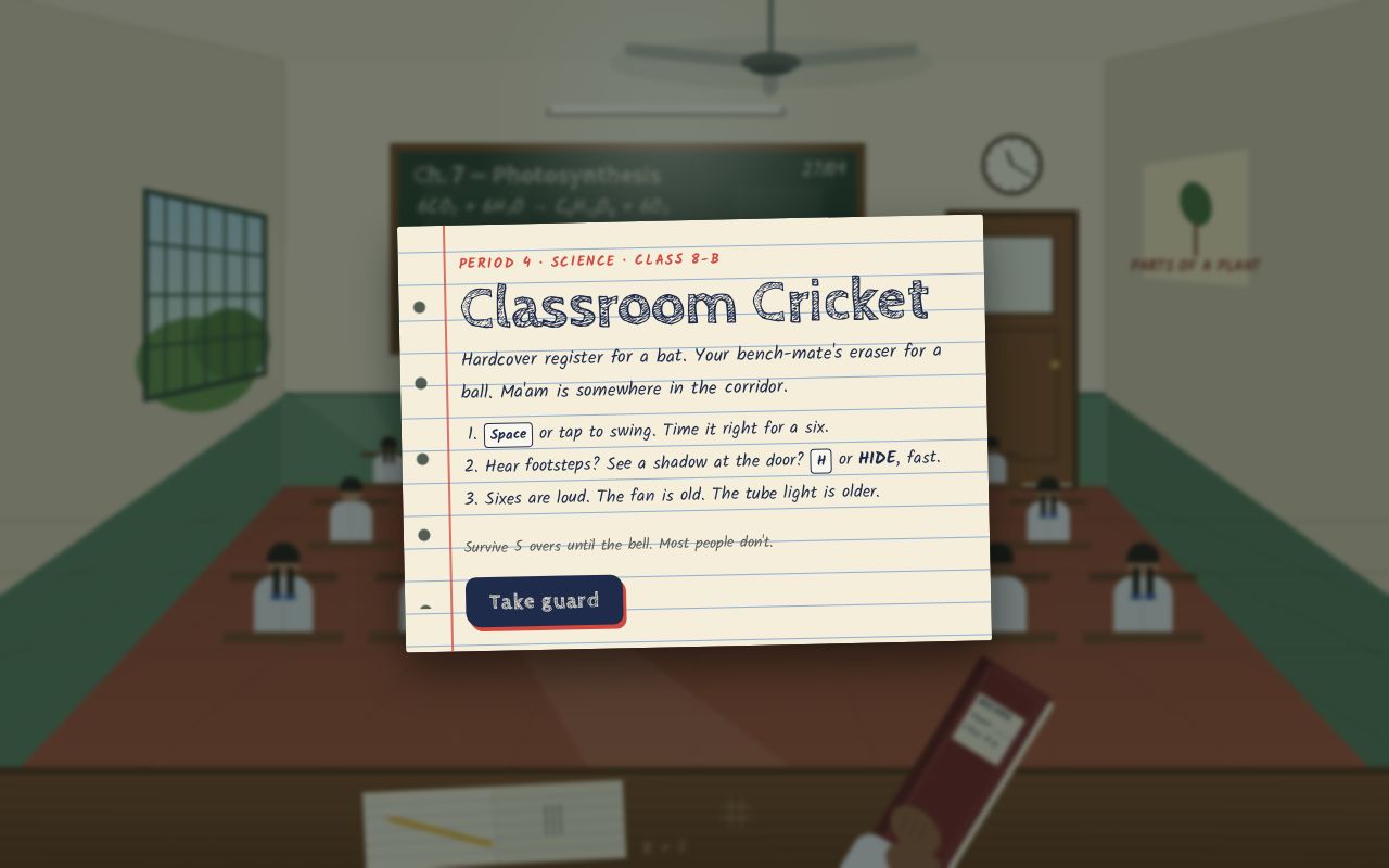 Preview of Classroom Cricket