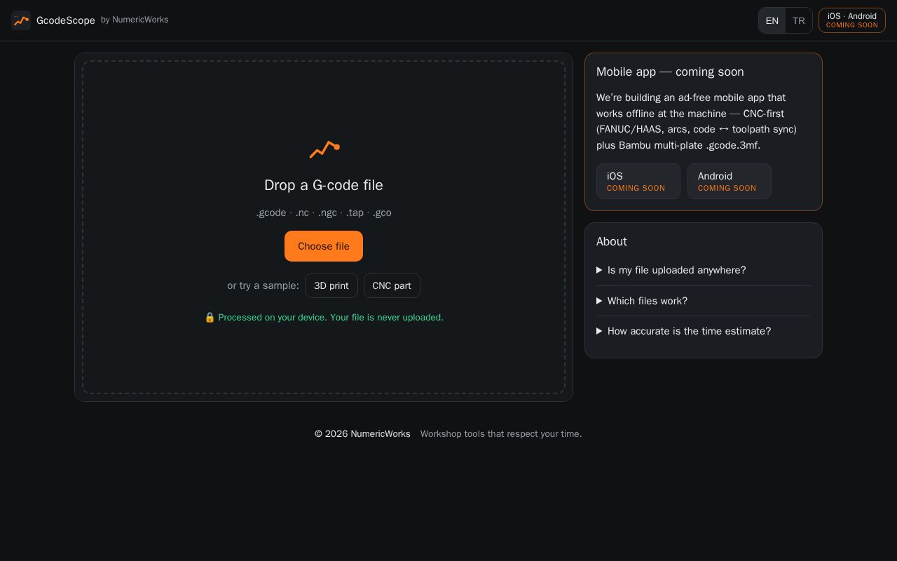 Preview of GcodeScope