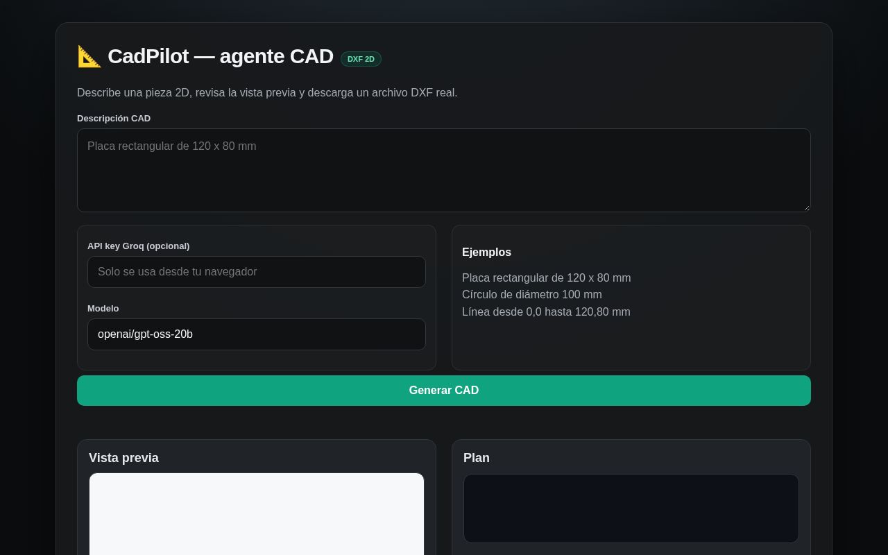 Preview of CadPilot Web