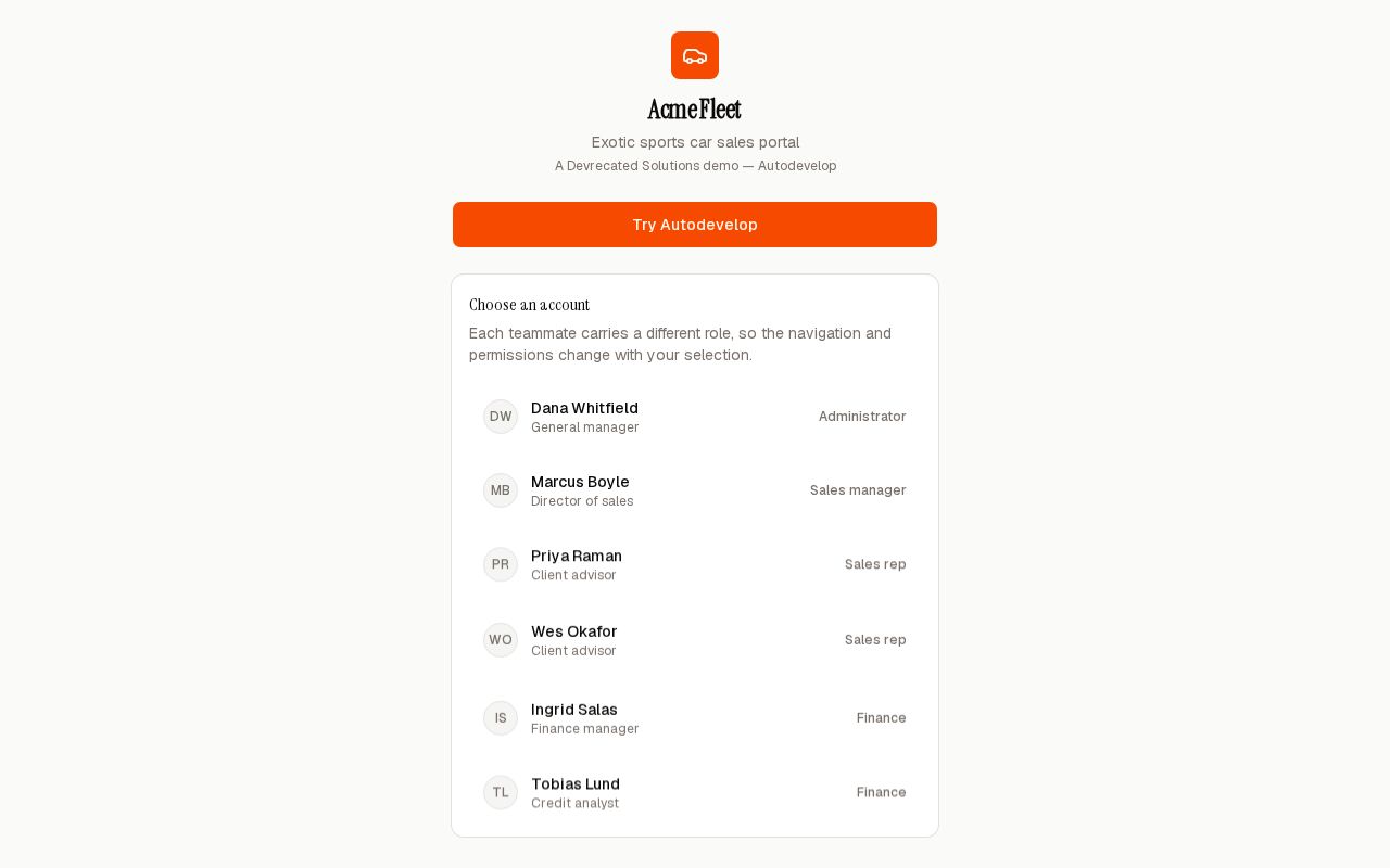 Preview of Acme Portal