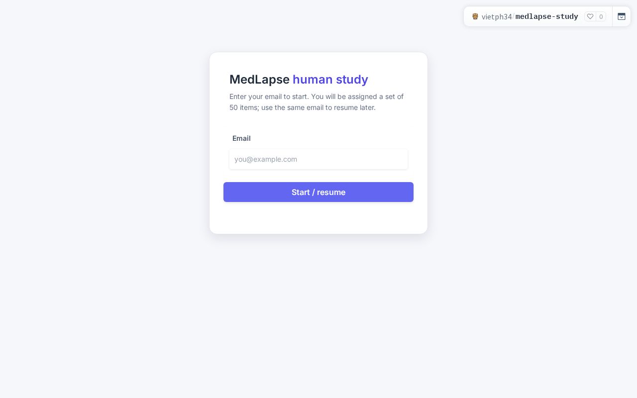 Preview of MedLapse Human Study