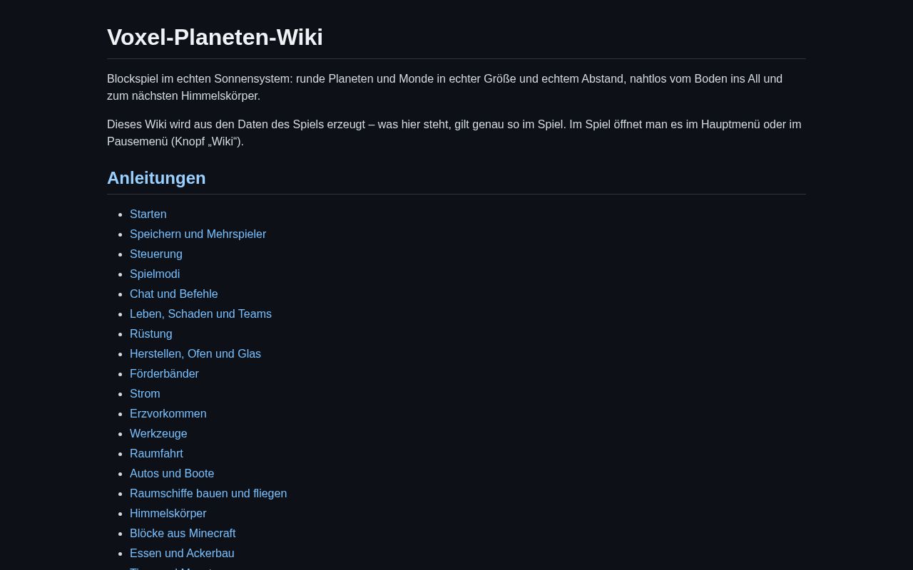 Preview of Voxel Planeten Wiki