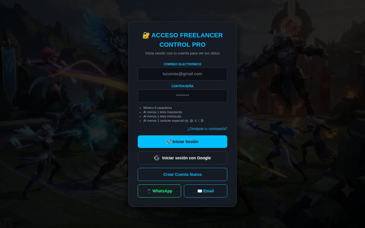 Preview of Control Freelancer Pro