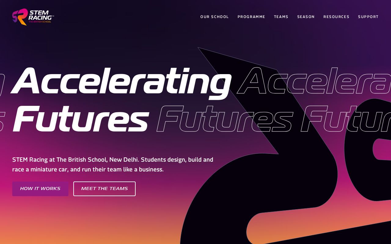 Preview of STEM Racing Website