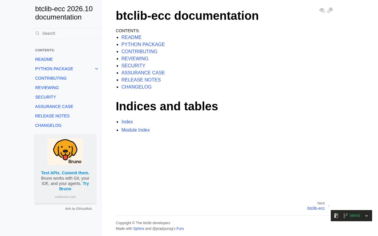 Preview of Btclib Ecc