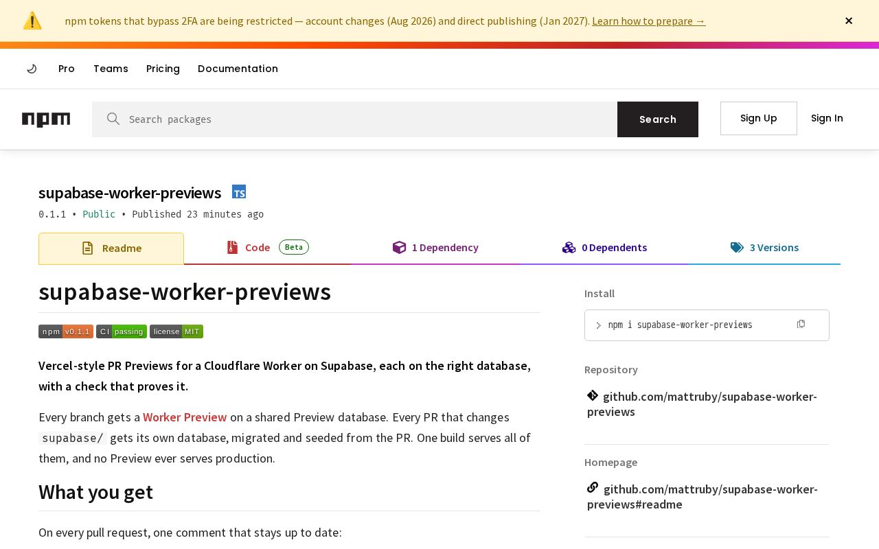 Preview of Supabase Worker Previews
