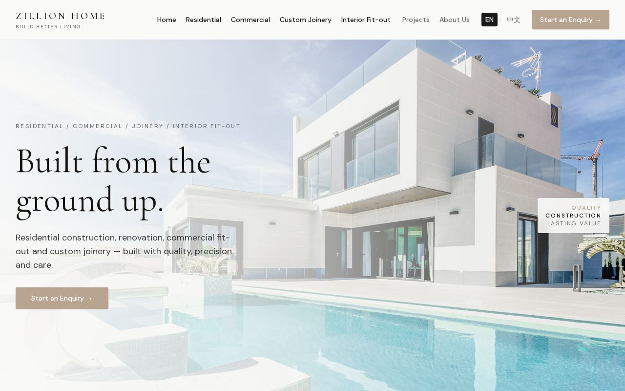 Preview of Zillion Home Website