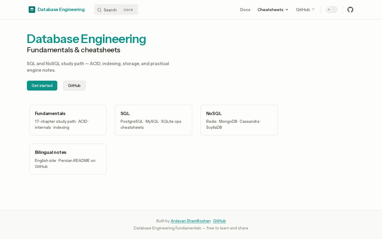 Preview of Database Engineering Fundumentals