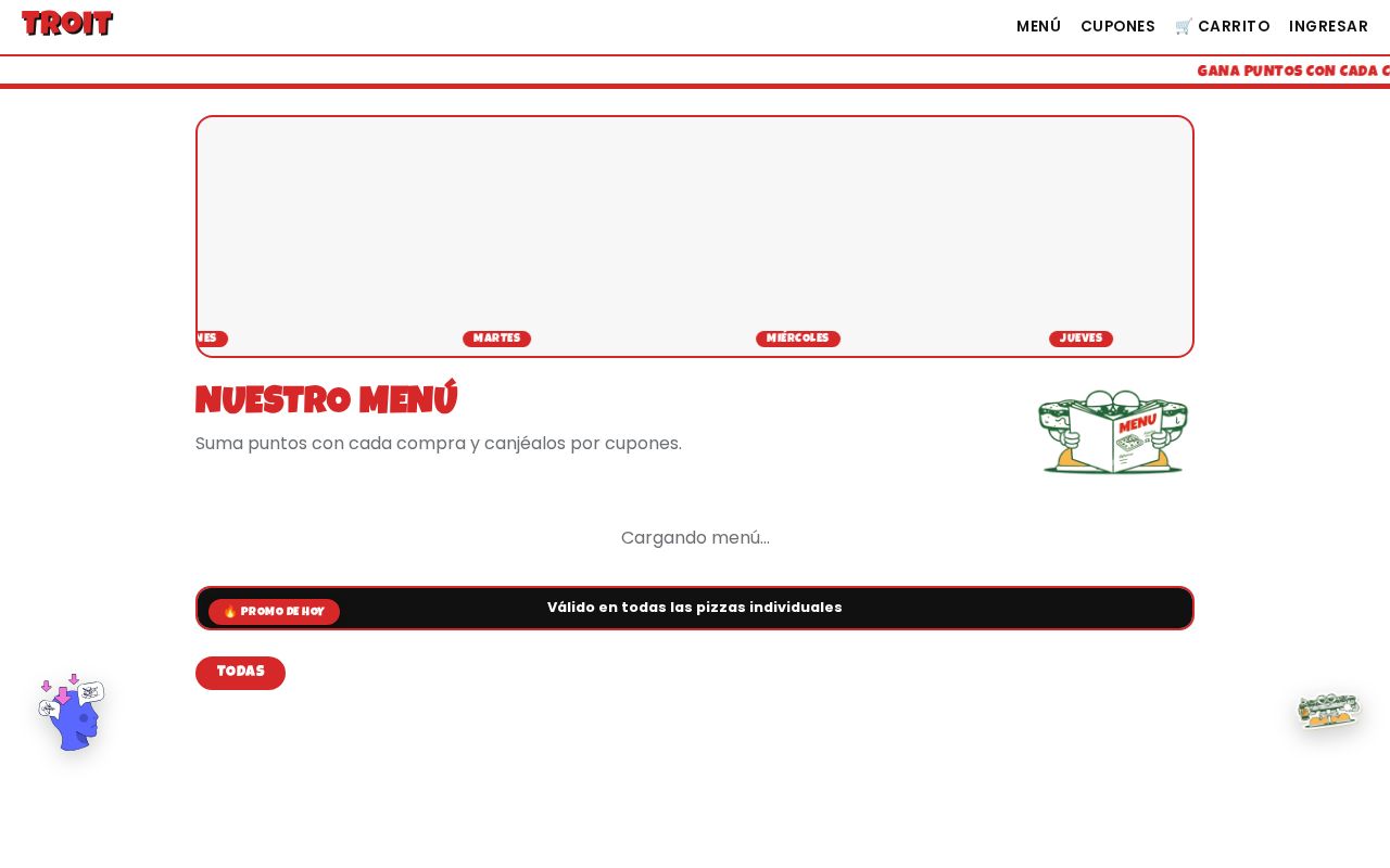 Preview of Troit - app de fidelizacion (pizza Detroit style, Guyaquil)