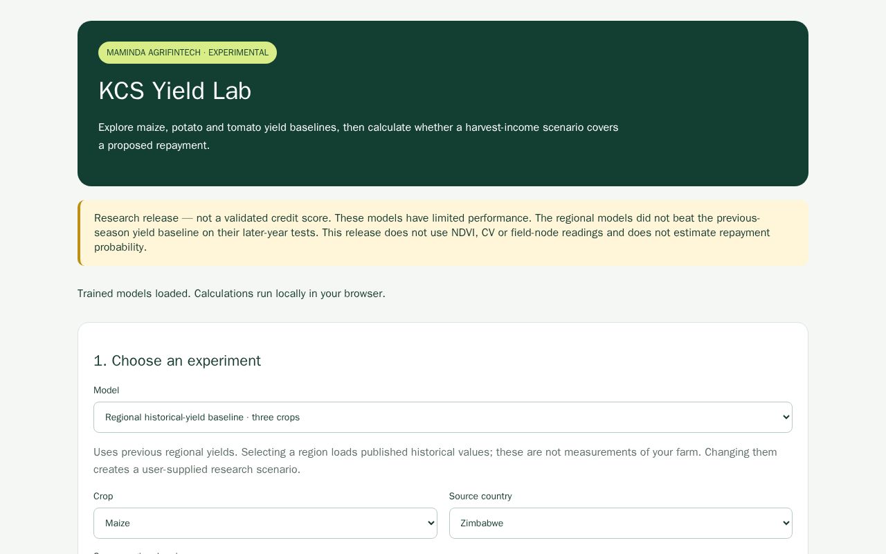 Preview of Maminda KCS Yield Lab