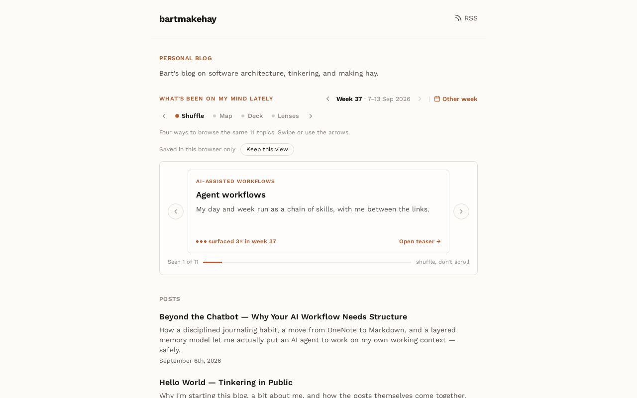 Preview of Persoonlijke blog — bartmakehay.github.io