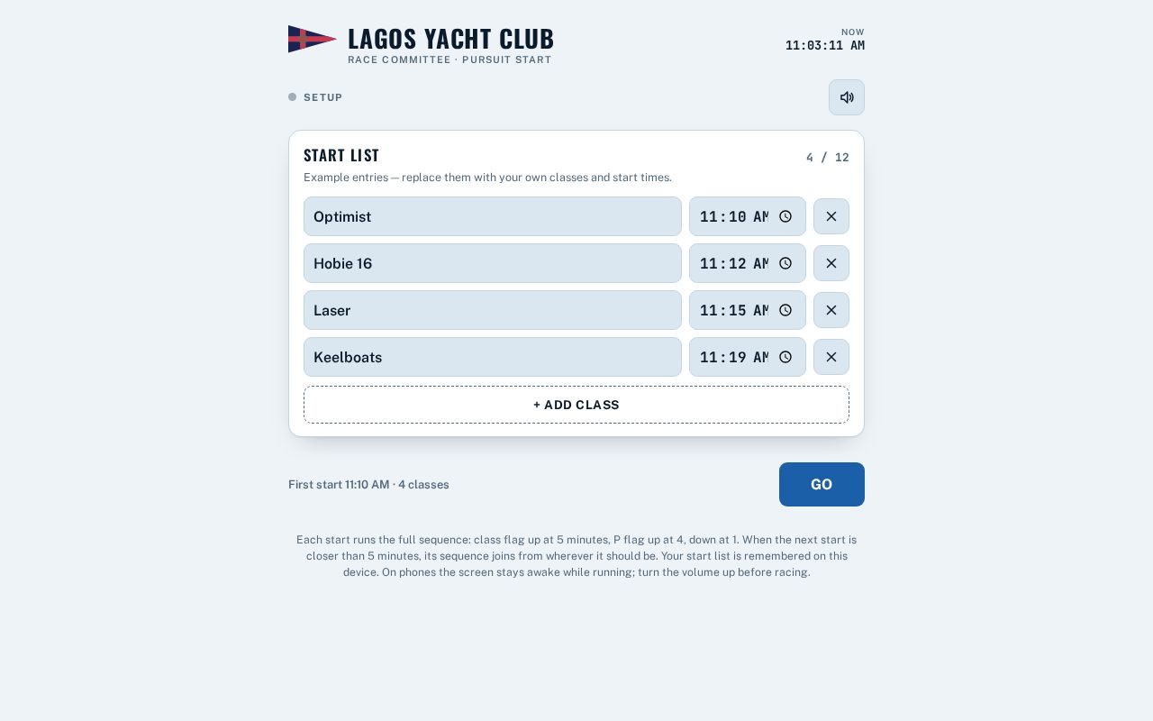 Preview of Lagos Pursuit Start