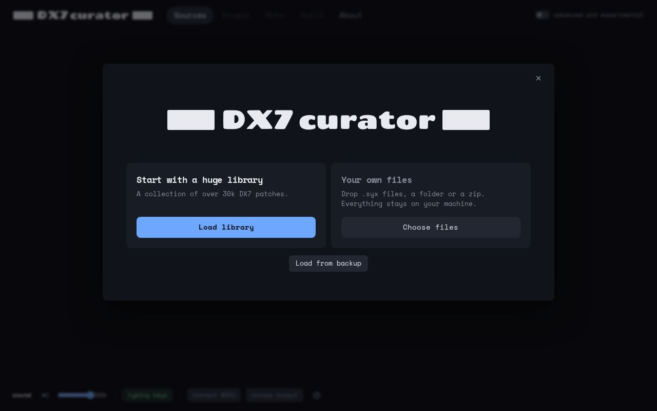 Preview of Dx7curation