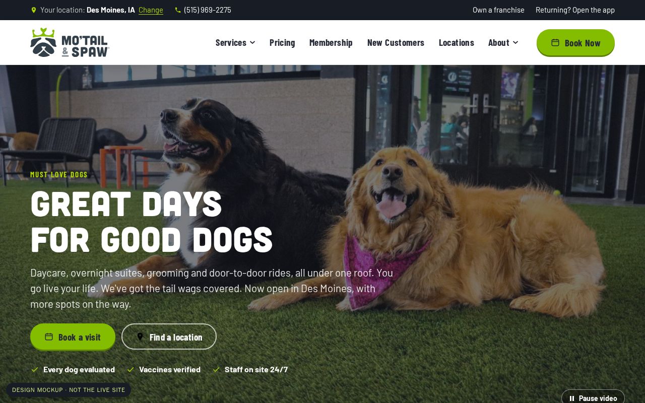 Preview of Motail HomePage Mock