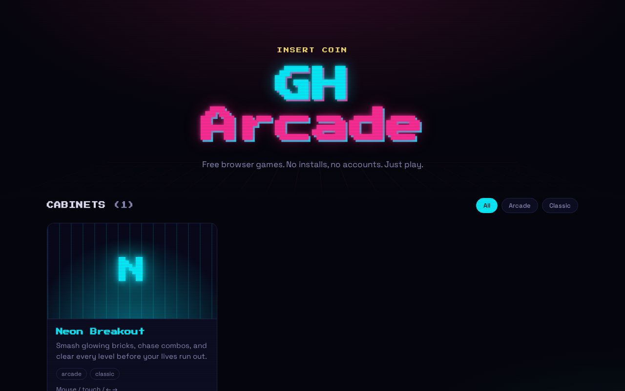 Preview of GH Arcade