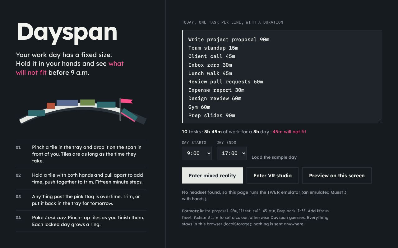 Preview of Dayspan