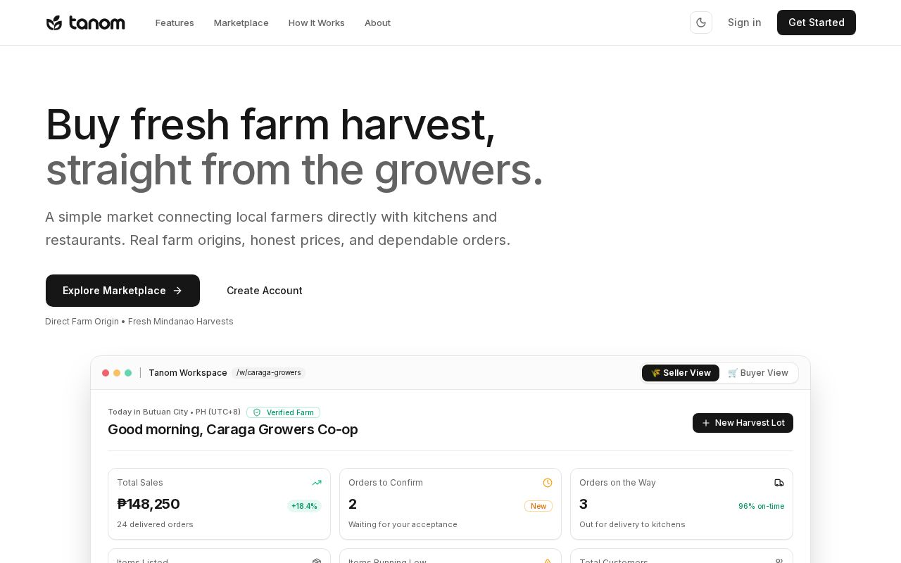 Preview of Tanom Marketplace