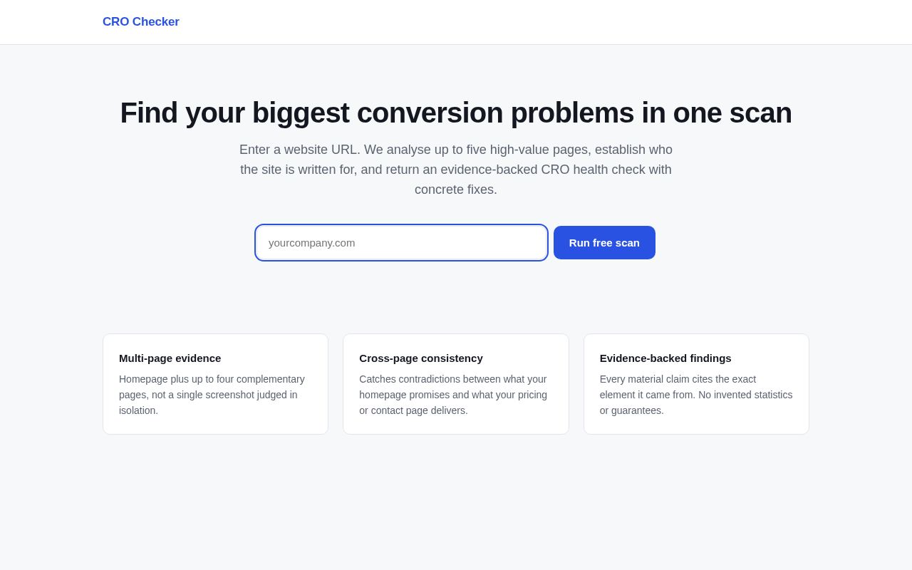 Preview of Cro Checker