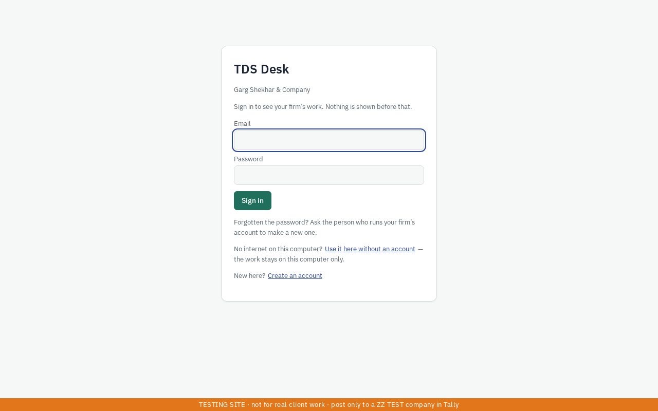 Preview of Testingtdsdesk