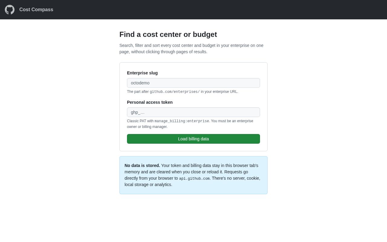 Preview of Cost Compass