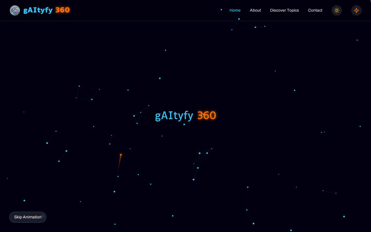 Preview of gAItyfy 360 Website