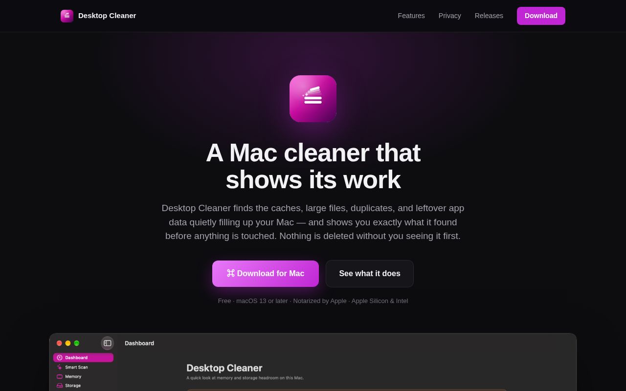 Preview of Desktop Cleaner Releases