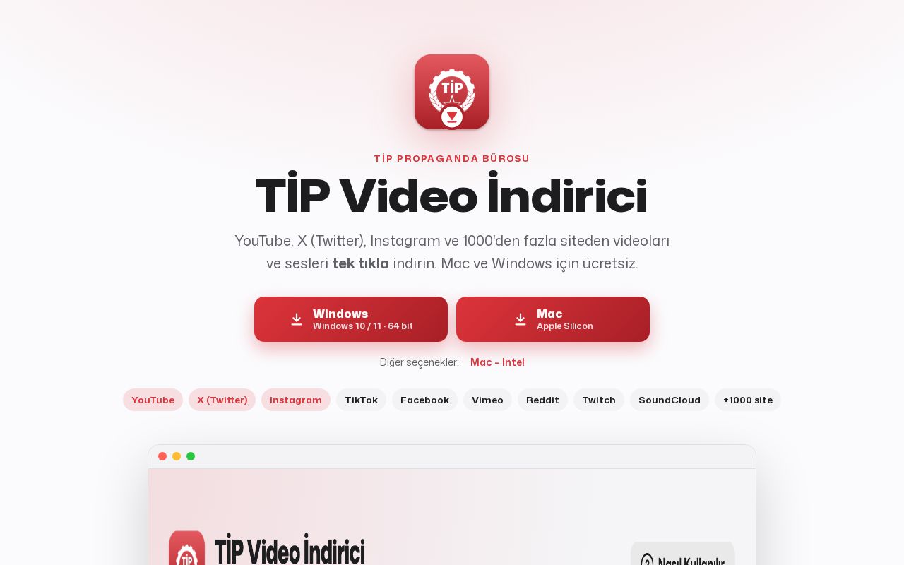 Preview of TİP Video İndirici