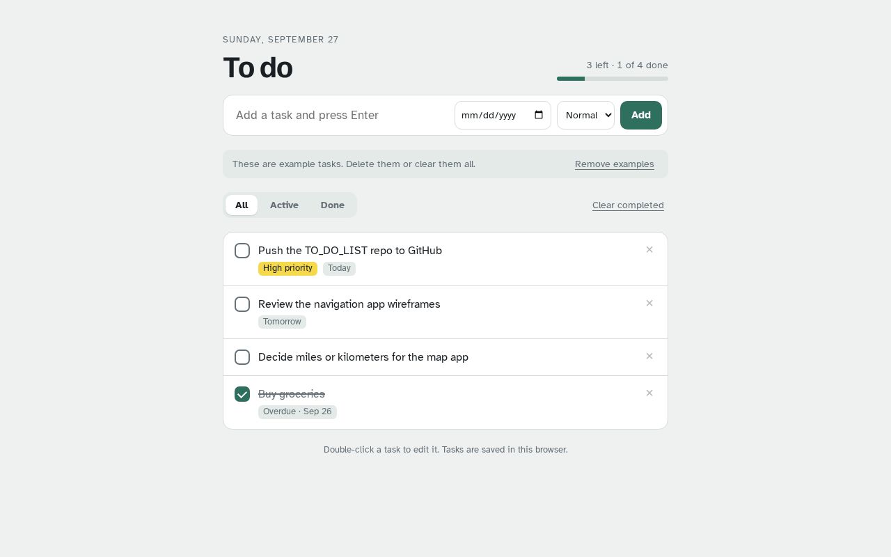 Preview of TO DO LIST