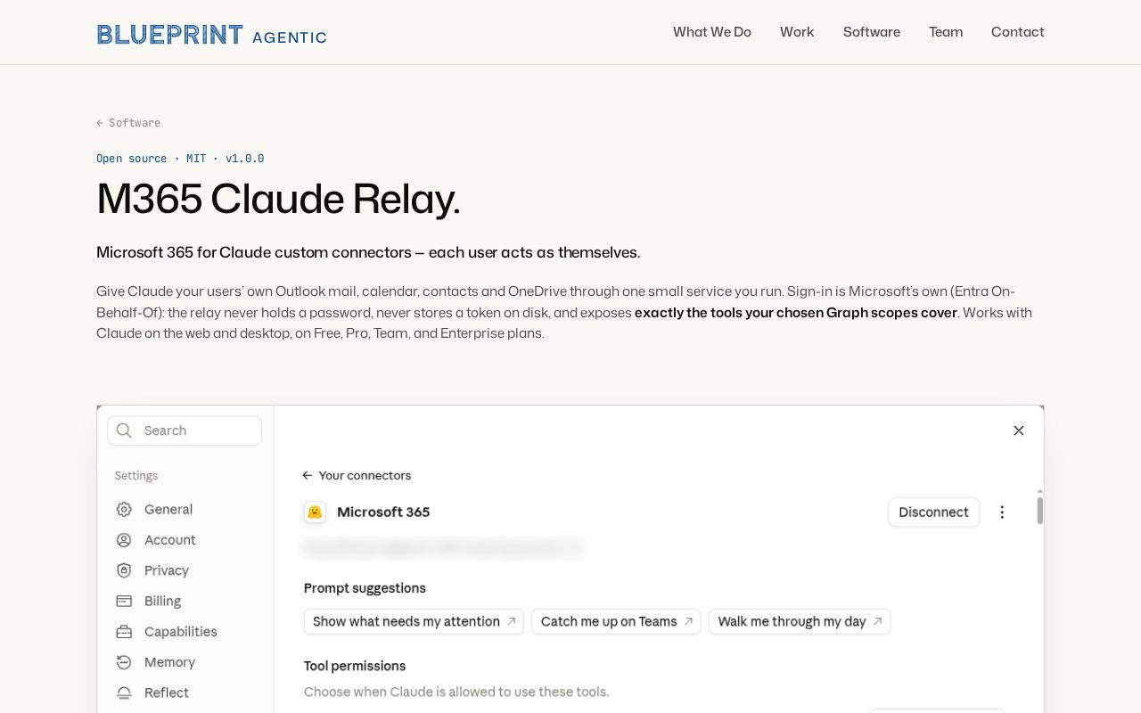 Preview of M365 Claude Relay