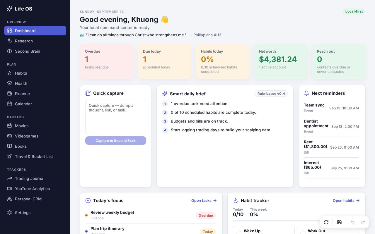 Preview of Life Os