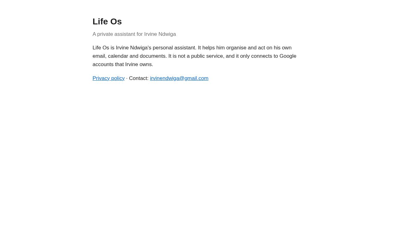 Preview of Life Os