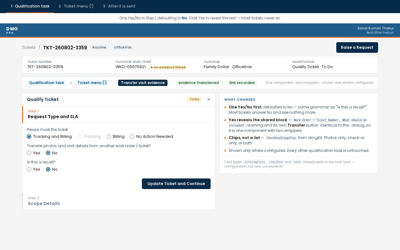 Preview of Visit Evidence Transfer Design