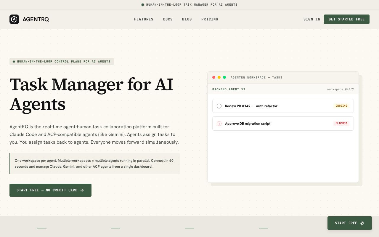 Preview of Agentrq